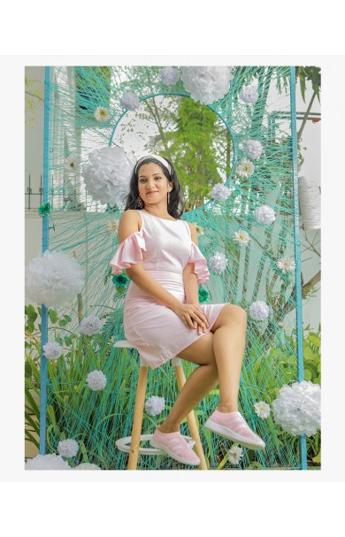 MIDSUMMER ROSE SOFT LINEN MINI DRESS