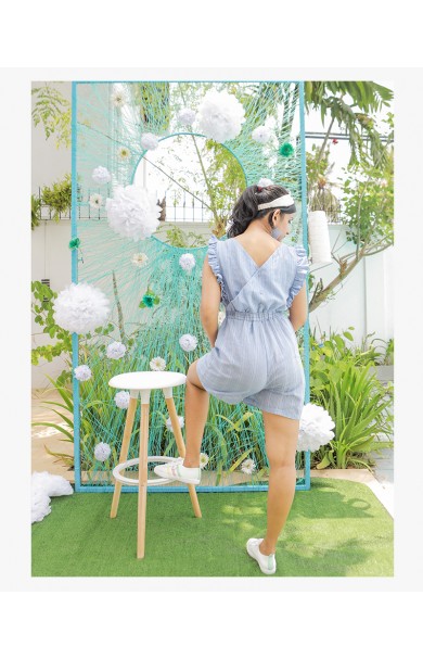 FREESIA STRIPE LINEN JUMPSUIT