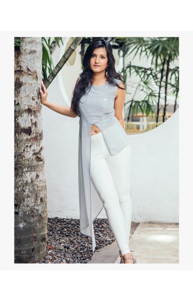 ALYSSA ASYMMETRIC STRIPE TOP